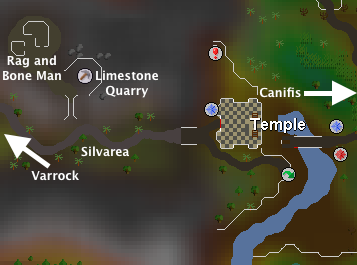 location runescape wikia mine temple wiki map