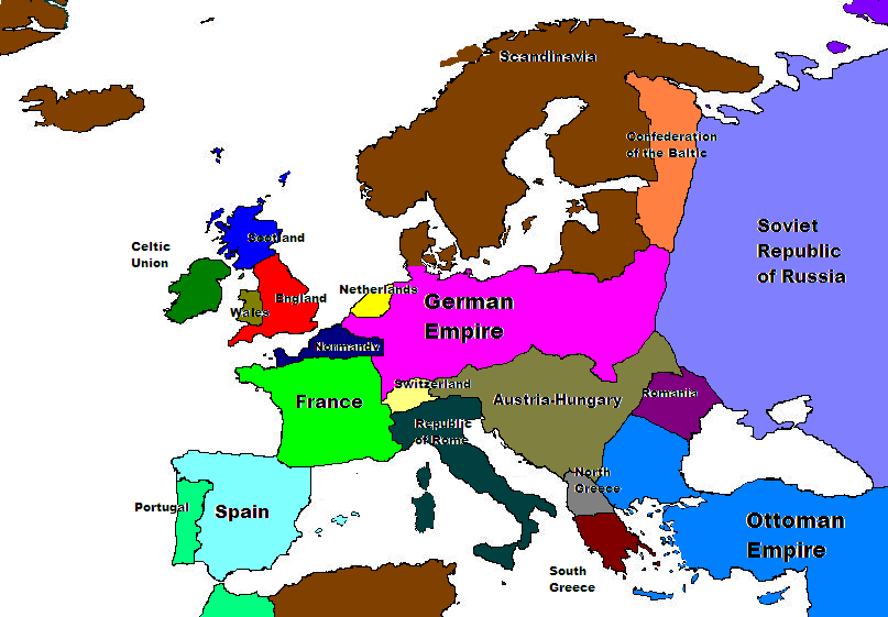 Map Of Europe 1918