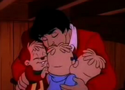 Dave hugs the chipmunks