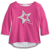SparkleStarCutawayTee girls