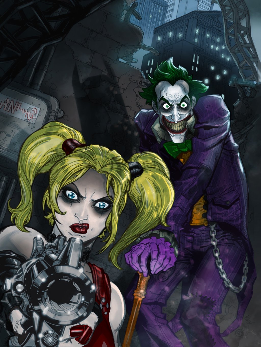 Image - Arkham city harley quinn and joker colors by ...