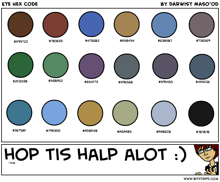 Color Codes Bitstrips Wiki Fandom powered by Wikia