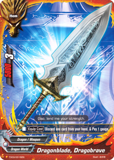 dragonblade buddyfight weapons card weapon dragon future sword wikia strategy td03 wiki