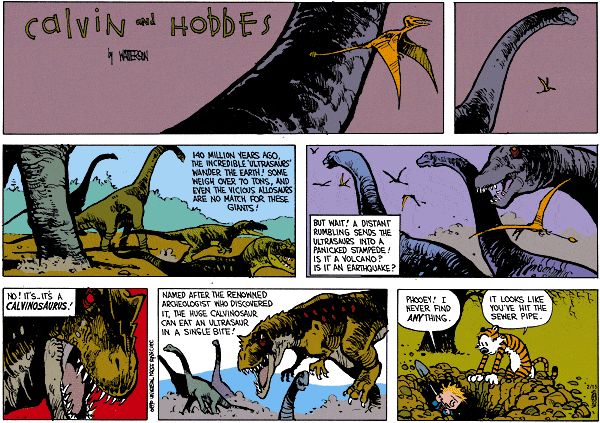 Dinosaurs The Calvin And Hobbes Wiki Fandom Powered By Wikia