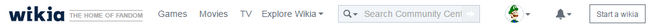 Wikia Top Bar Layout