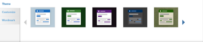 Theme designer - theme tab