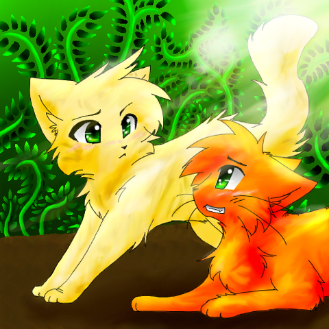 File:Firestar and sandstorm warrior cat by xoxeaglexox-d63a29r.png