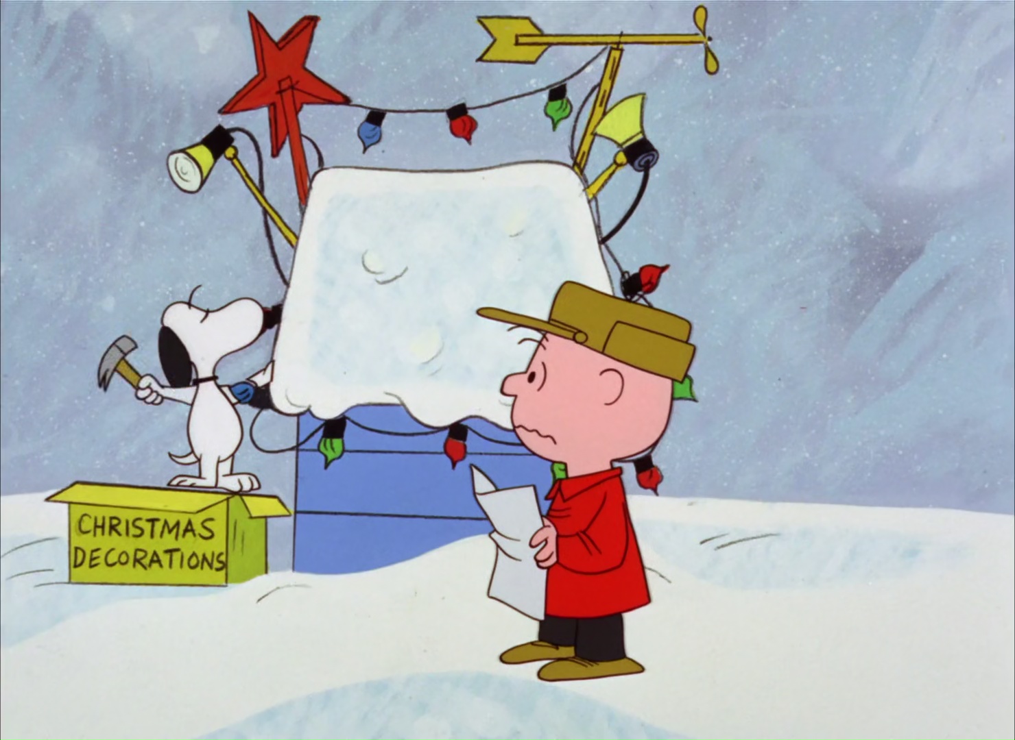 Image - Snoopy decorating his doghouse.jpg | Christmas Specials Wiki ...