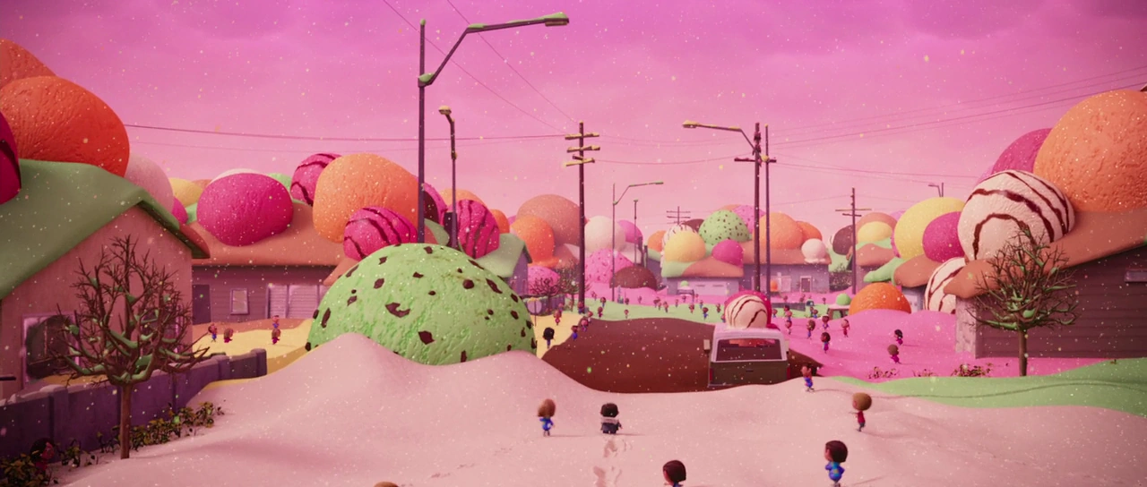 Image Kids greet the Icecream Snowday.png Cloudy with a Chance of