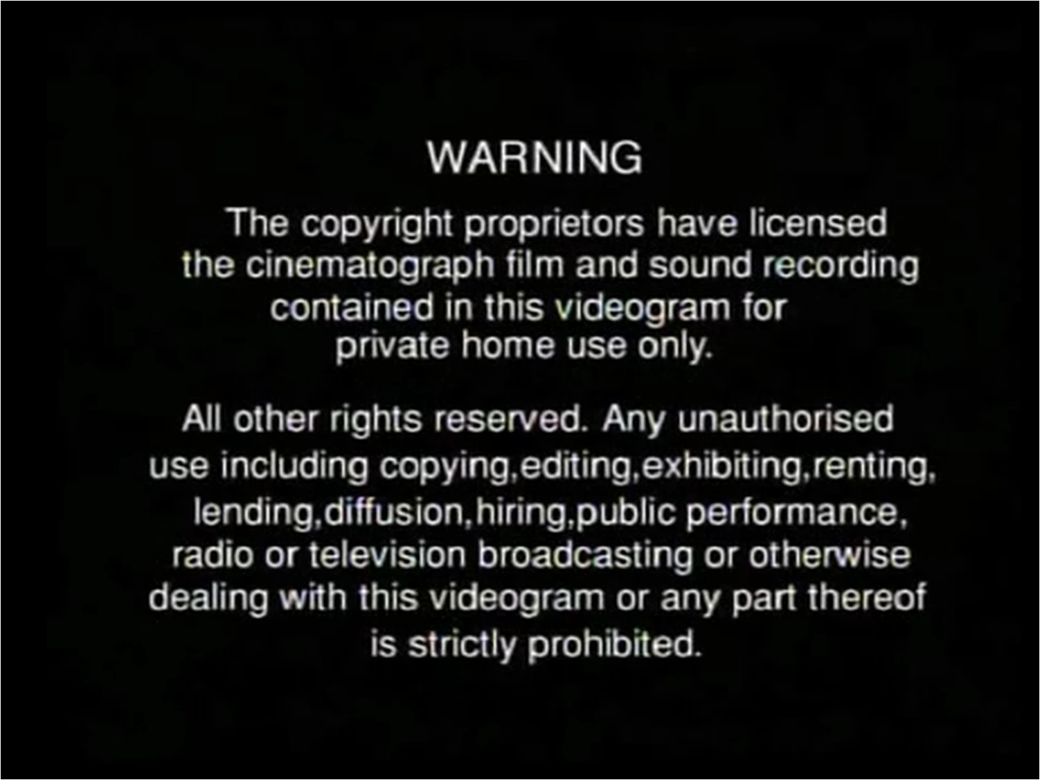 Abbey Home Entertainment/Tempo Video Warning Screen Company Bumpers