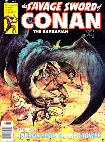 File:-21 agosto 1977 . El horror de la Torre Roja. ( Guión de Roy Thomas, lápices de John Buscema, tintas de Sonny Trinidad.).jpg