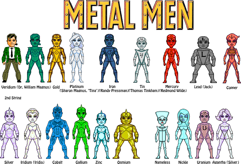 metal men figures