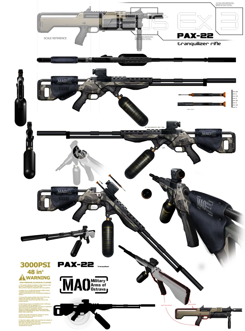 PAX22 Tranquilizer Rifle Deus Ex Wiki Fandom powered by Wikia