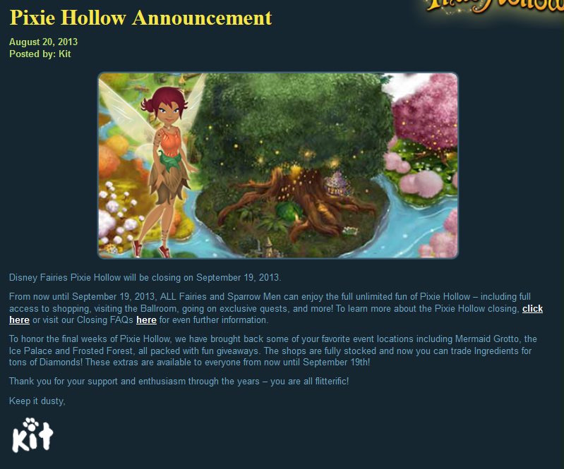 Pixie Hollow Play Online