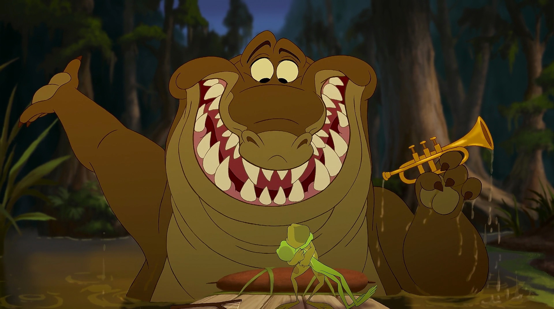 What is the name of the crocodile in Princess and the Frog?