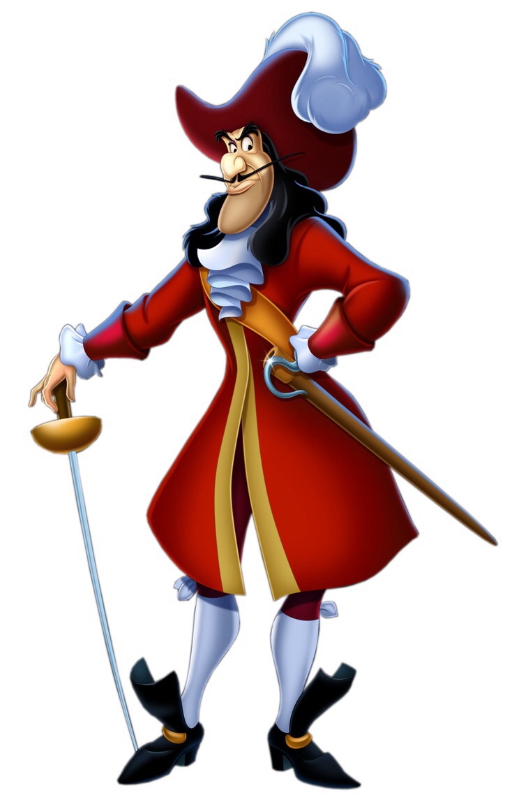 goofy cartoon captin hook kid