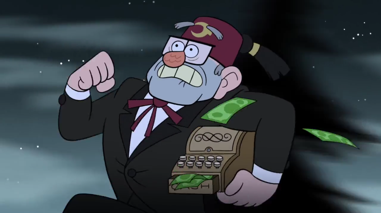 Stan Running w/ Cash Register