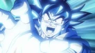 Goku firing a Kamehameha