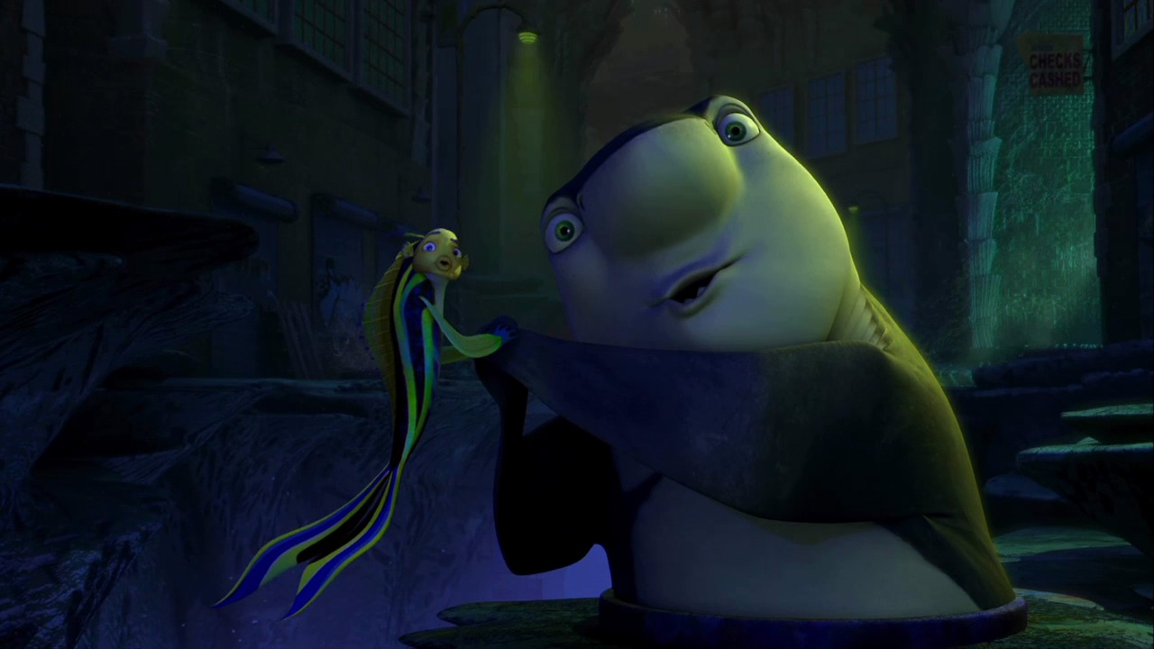 Image - Oscar sneaking Lenny into town.jpg | Dreamworks Animation Wiki - What Type Of Fish Is Oscar From Shark Tale