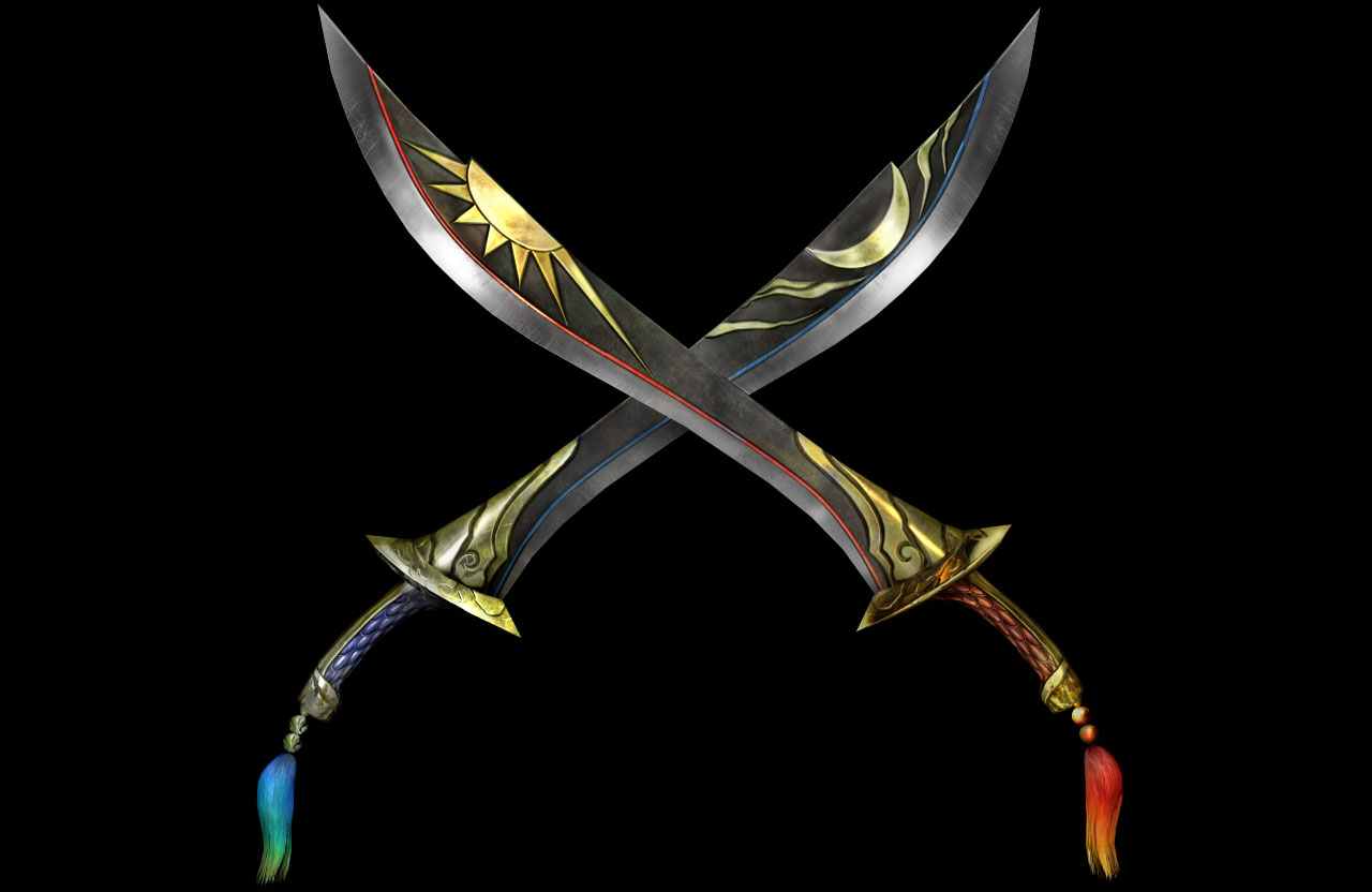 double dragon cartoon swords