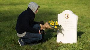 Peter at Lucy's Grave