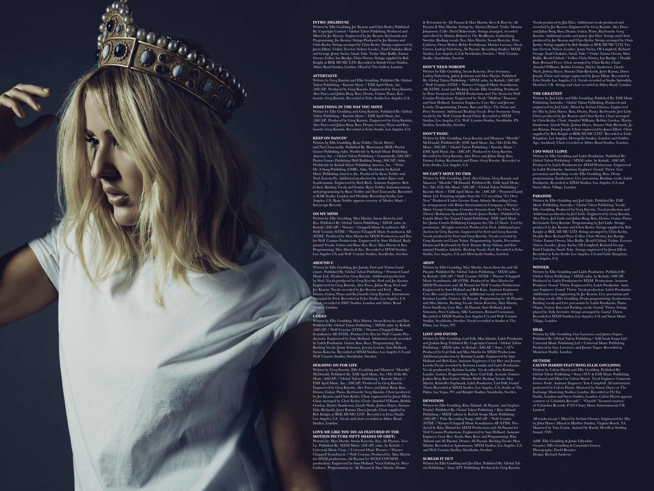 delirium ellie goulding album back cover delirium ellie goulding album back cover
