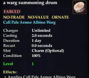 A warg summoning drum