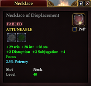 Necklace of Displacement