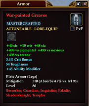 War-painted Greaves
