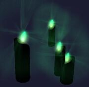 Dark floating candles (Visible)