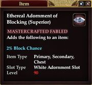 Ethereal Adornment of Blocking (Superior)