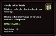 Simple roll of fabric