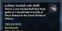 A shiny Iceclad crab shell
