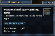Octagonal mahogany gaming table