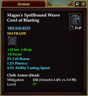 Magus's Spellbound Weave Cowl of Blasting
