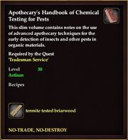 Apothecary's Handbook of Chemical Testing for Pests