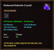 Darkened Kaborite Crystal