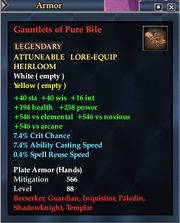 Gauntlets of Pure Bile