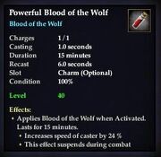 Powerful Blood of the Wolf