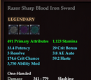 Razor Sharp Bloodiron Sword