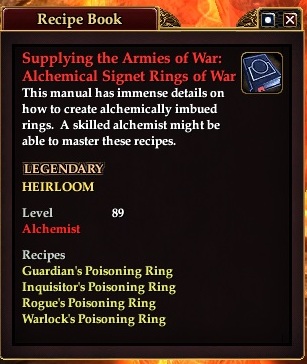 Supplying the armies of war alchemical signet rings of war