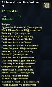 Alchemist Essentials Volume 71