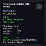 Abhorrent Legplates of the Exalted