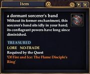 A dormant sorcerer's band