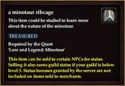 A minotaur ribcage