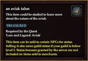 An aviak talon
