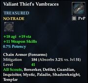 Valiant Thief's Vambraces
