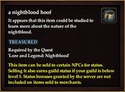 A nightblood hoof