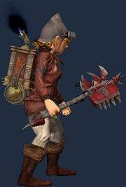 Blackened Hammer of Elemental Essence (Equipped)