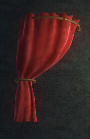 Red Velvet Curtain Left Placed